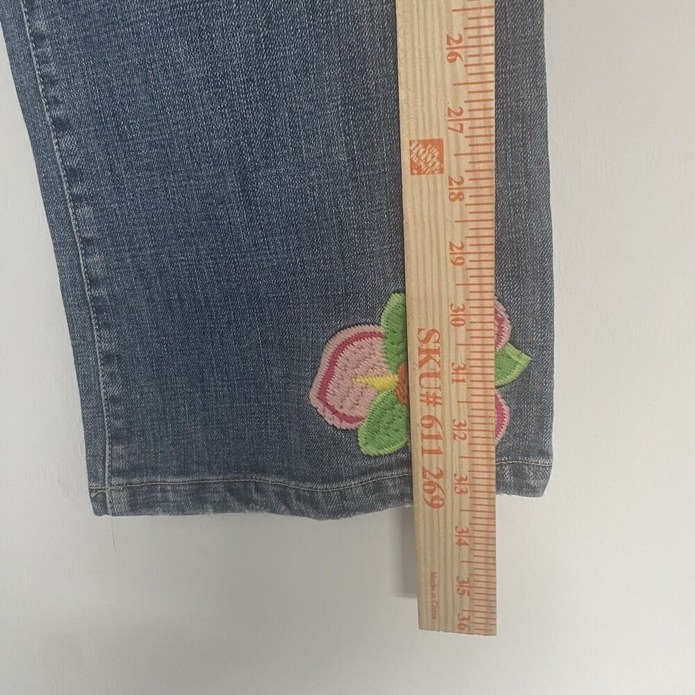 Tommy Hilfiger Embroidered Denim Floral Ankle Jeans Boho 70s Retro Festival 12 - Picture 10 of 14